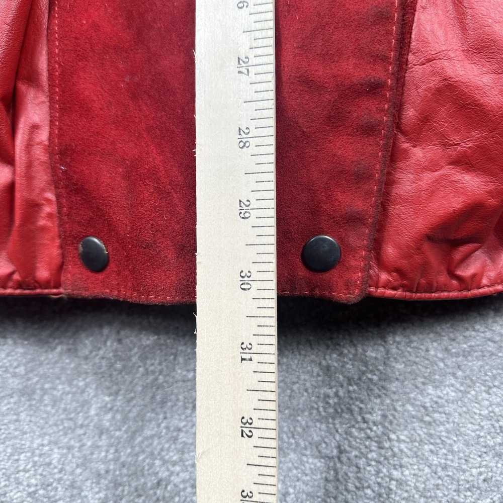 Comint Women's Red Leather Jacket Suede Size Medium Argentina - Picture 7 of 13
